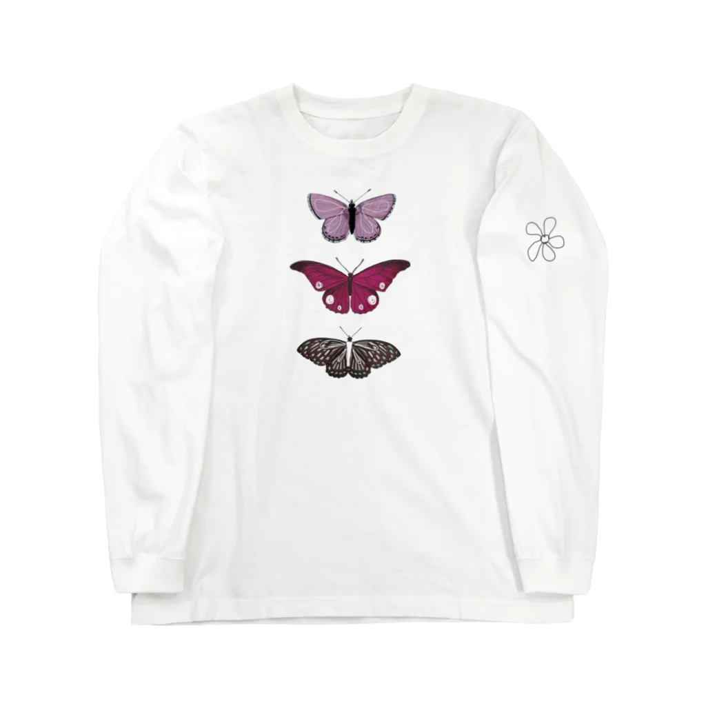 MONOM:モノムのR:butterfly ロングスリーブTシャツ