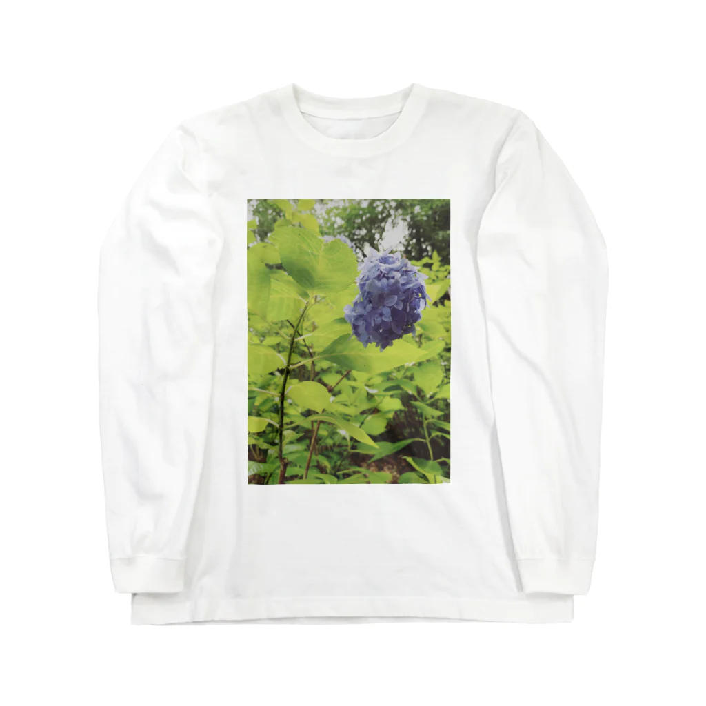 七色花面のあじさい Long Sleeve T-Shirt