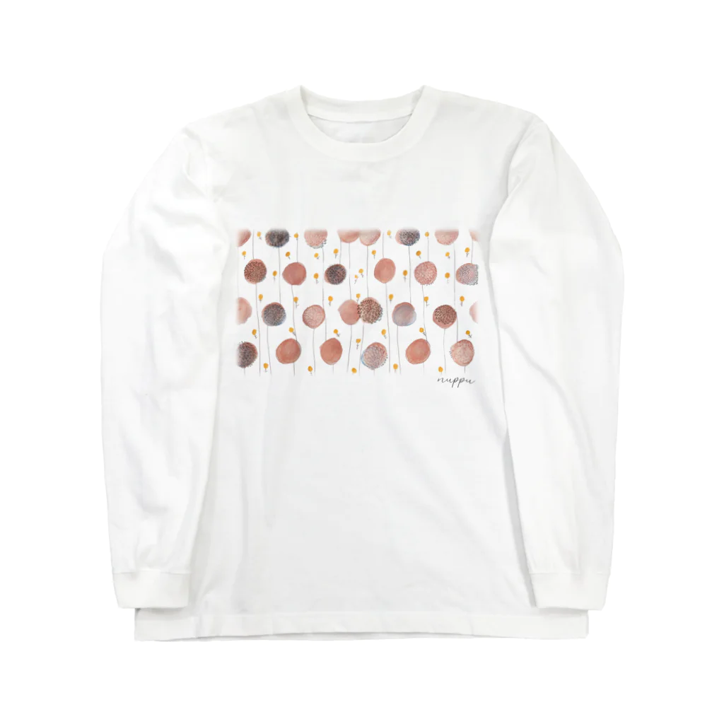 nuppuのまーるいお花たち Long Sleeve T-Shirt