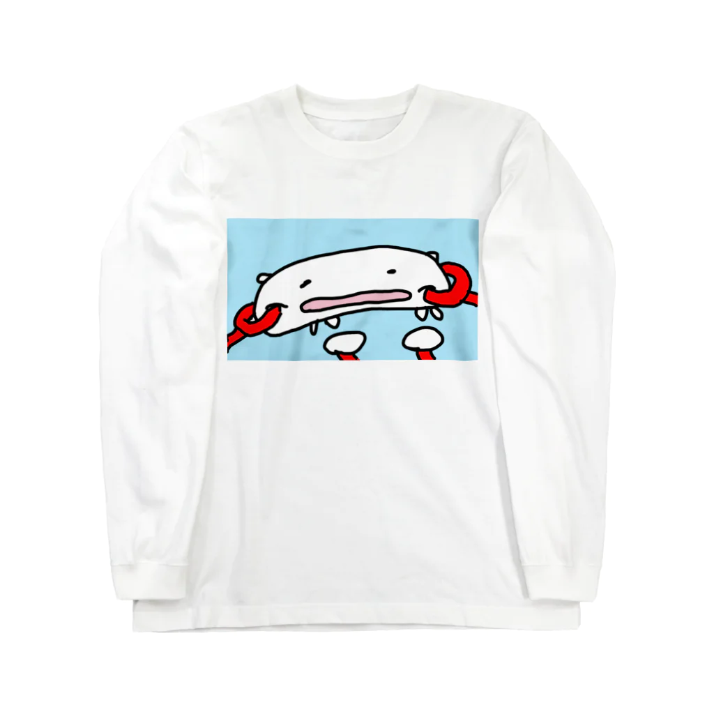 ダイナマイト87ねこ大商会のカニマッサージをうけるねこです Long Sleeve T-Shirt