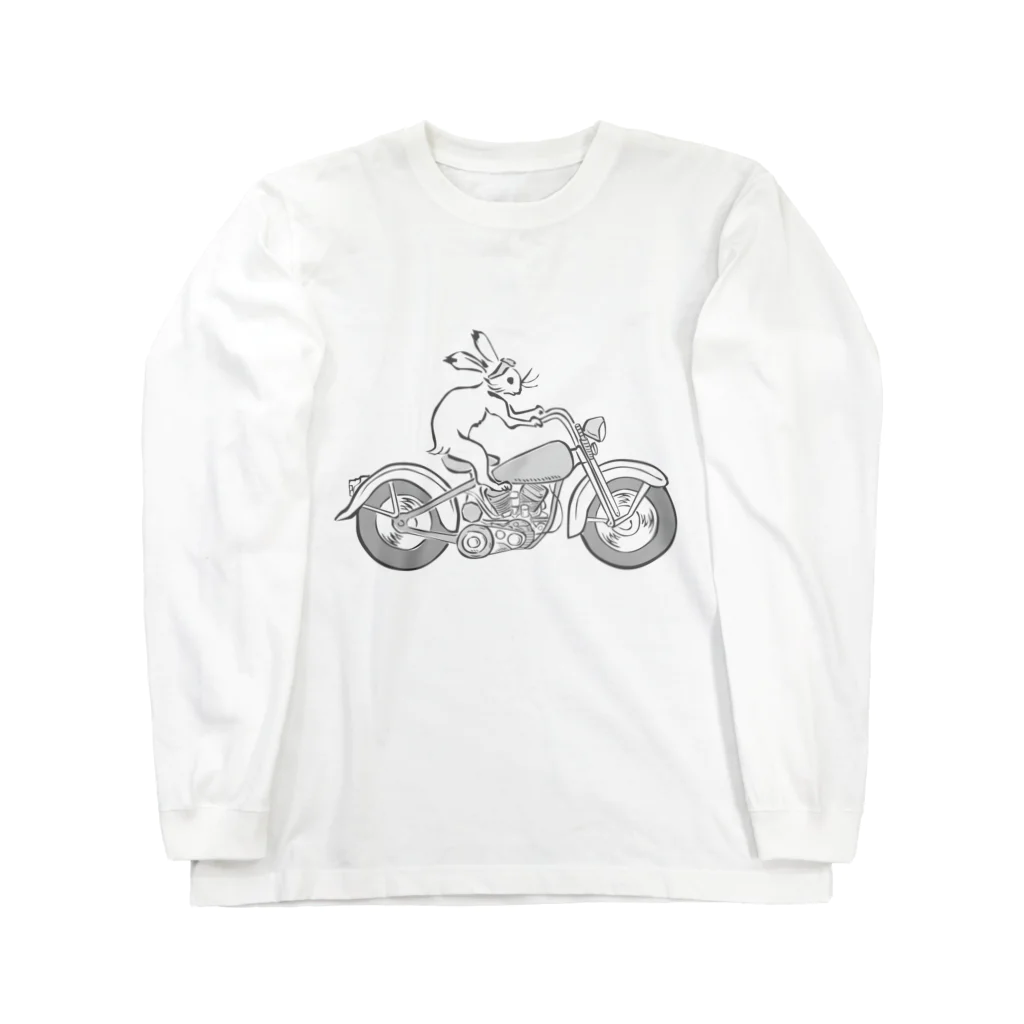 HOUSOの鳥獣戯画現代版　バイク Long Sleeve T-Shirt