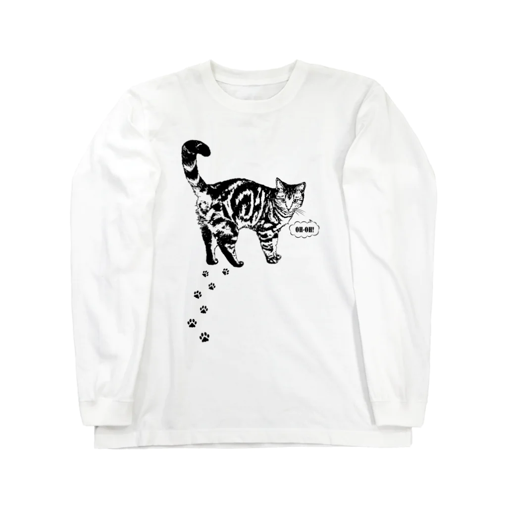 猫と釣り人のCAT_13_1W ロングスリーブTシャツ