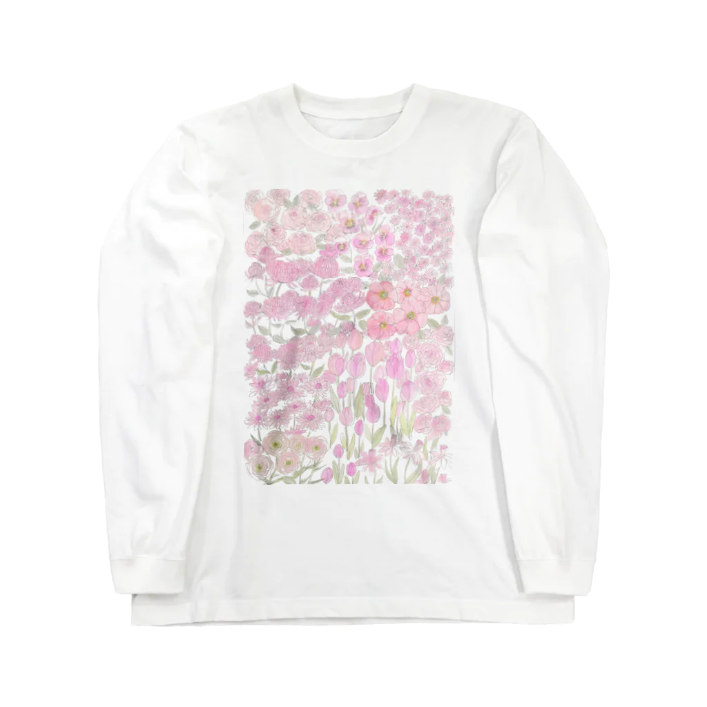 ℂ𝕙𝕚𝕟𝕒𝕥𝕤𝕦 ℍ𝕚𝕘𝕒𝕤𝕙𝕚 東ちなつのgarden dream /pink ロングスリーブTシャツ