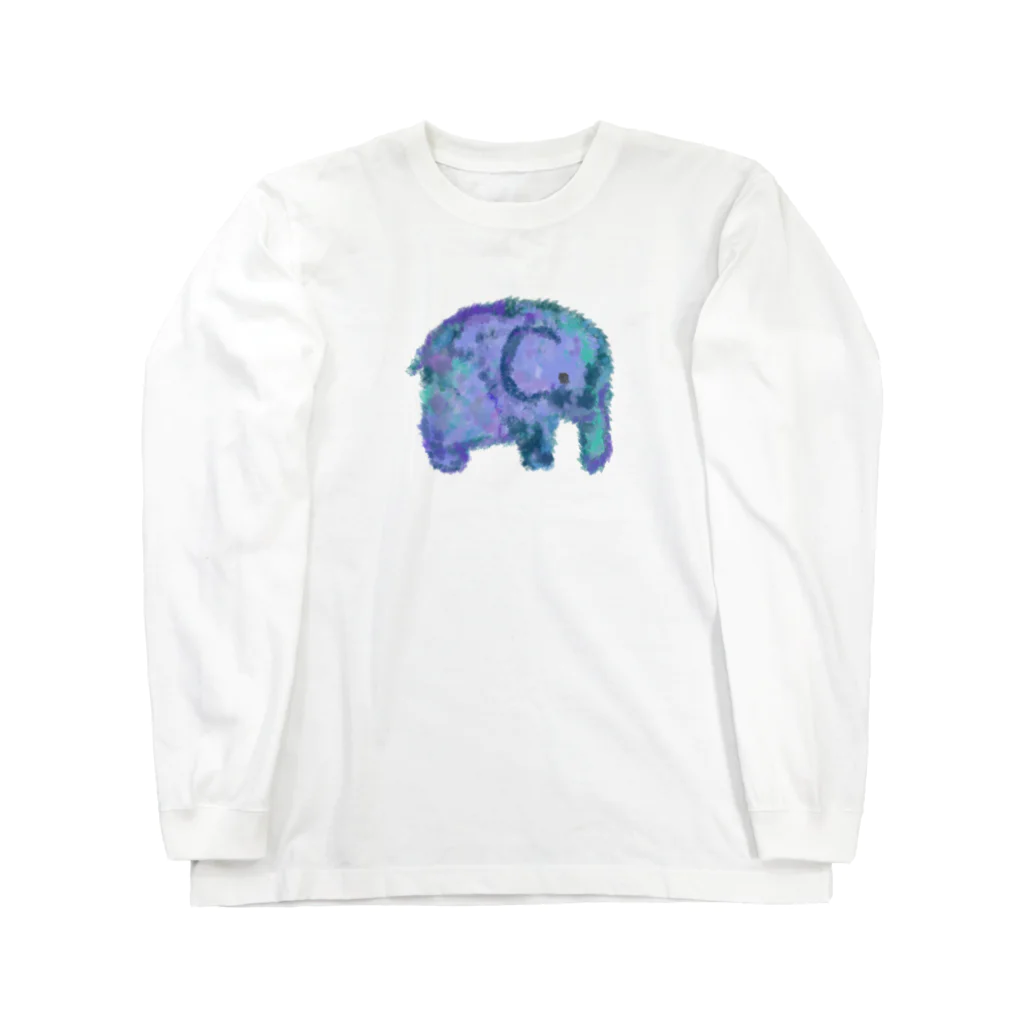 だぎちゃん| クスッとゆるイラストの絵本の中のぞうさん Long Sleeve T-Shirt