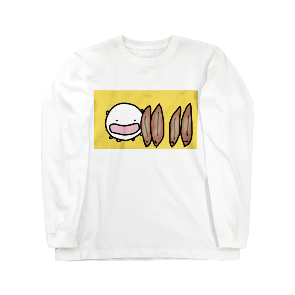 ダイナマイト87ねこ大商会のうなぎの蒲焼きを立てまくるねこです Long Sleeve T-Shirt