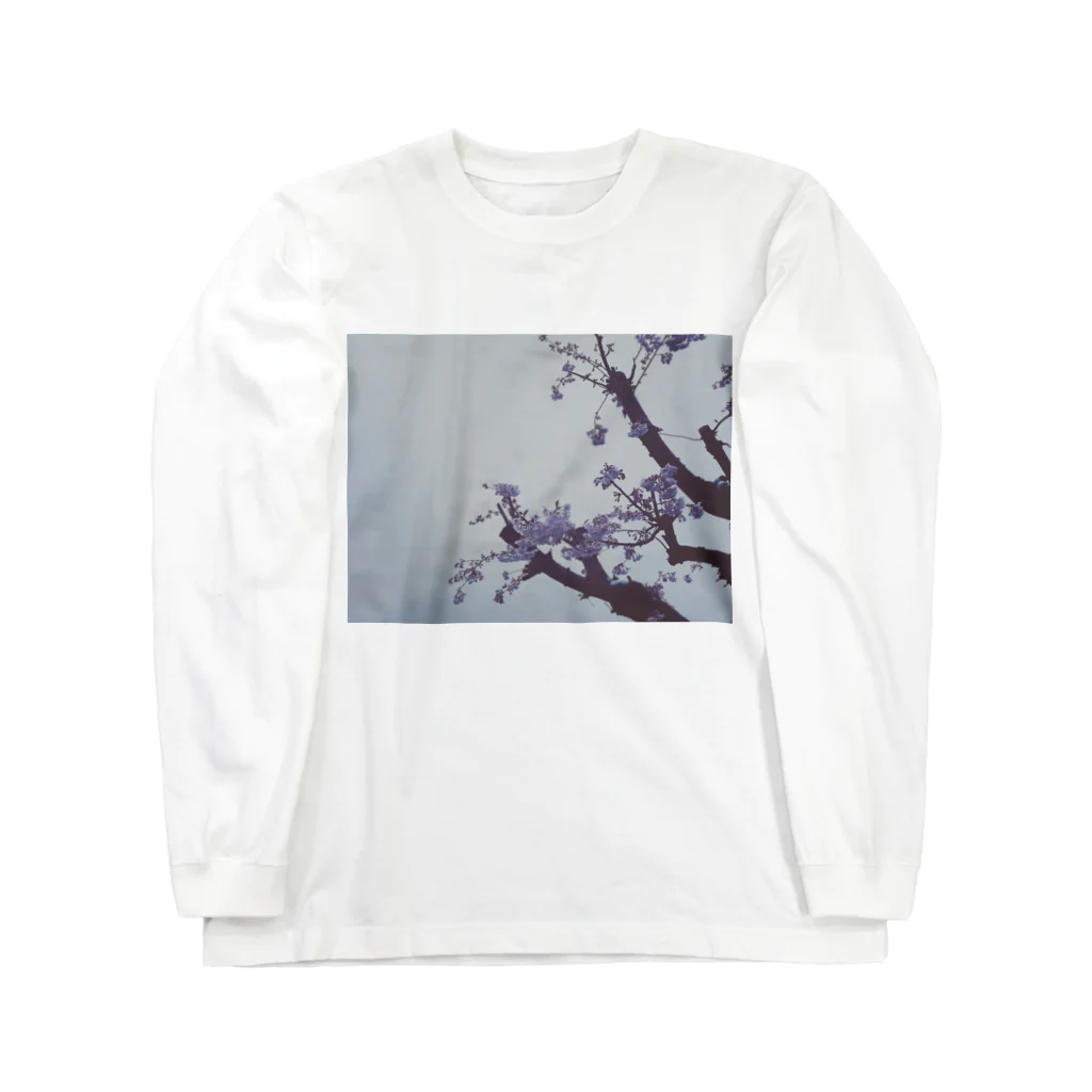 湿の春　桜Tシャツ ロングスリーブTシャツ