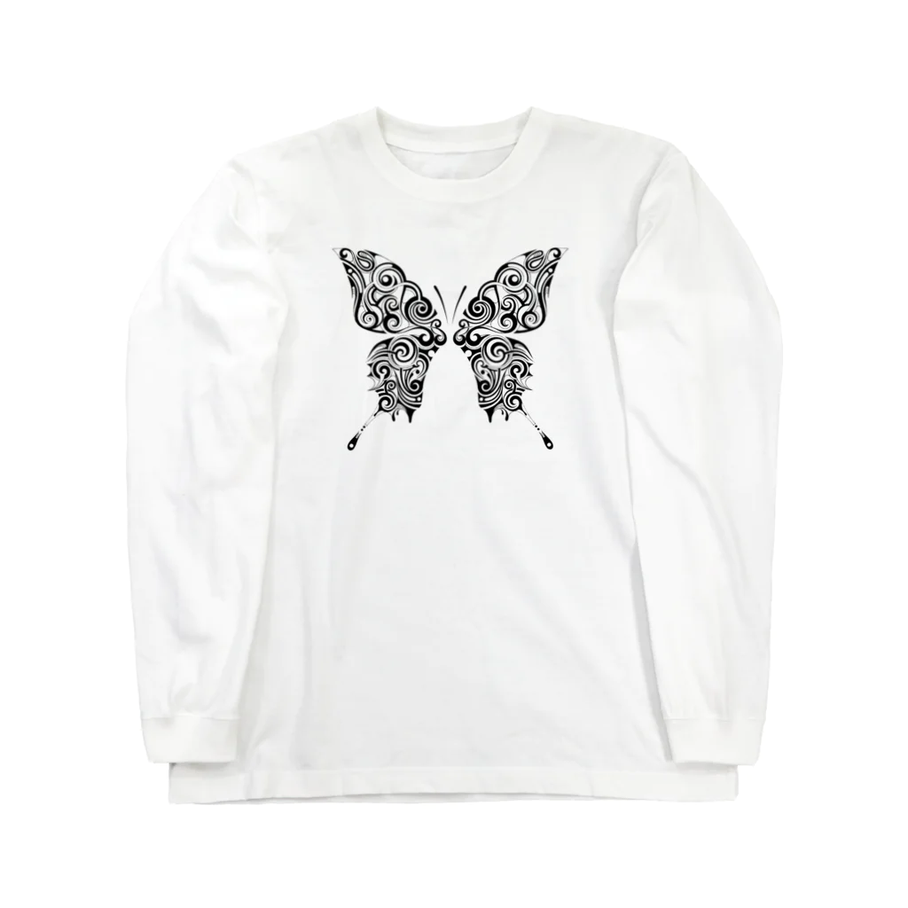 YASのButterfly (Black) Long Sleeve T-Shirt