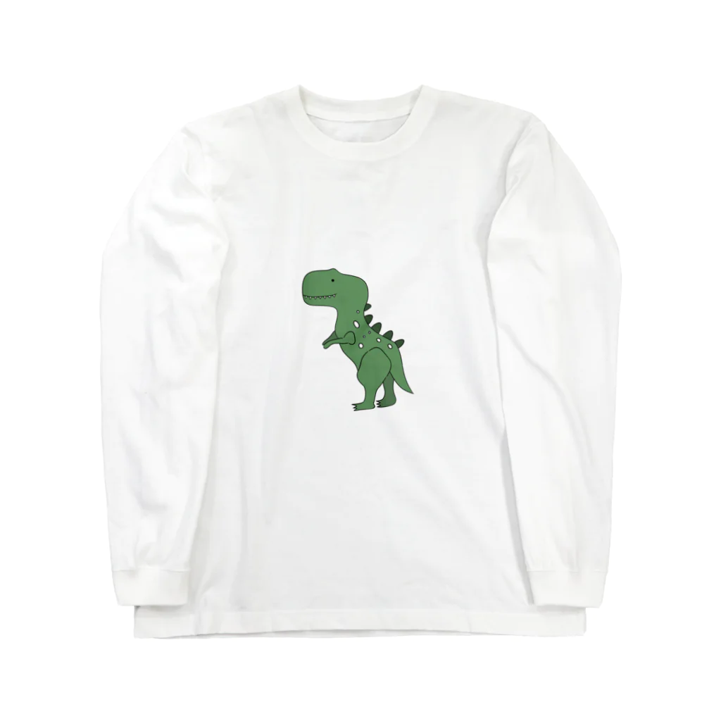 いくら丼の恐竜 ロングスリーブTシャツ