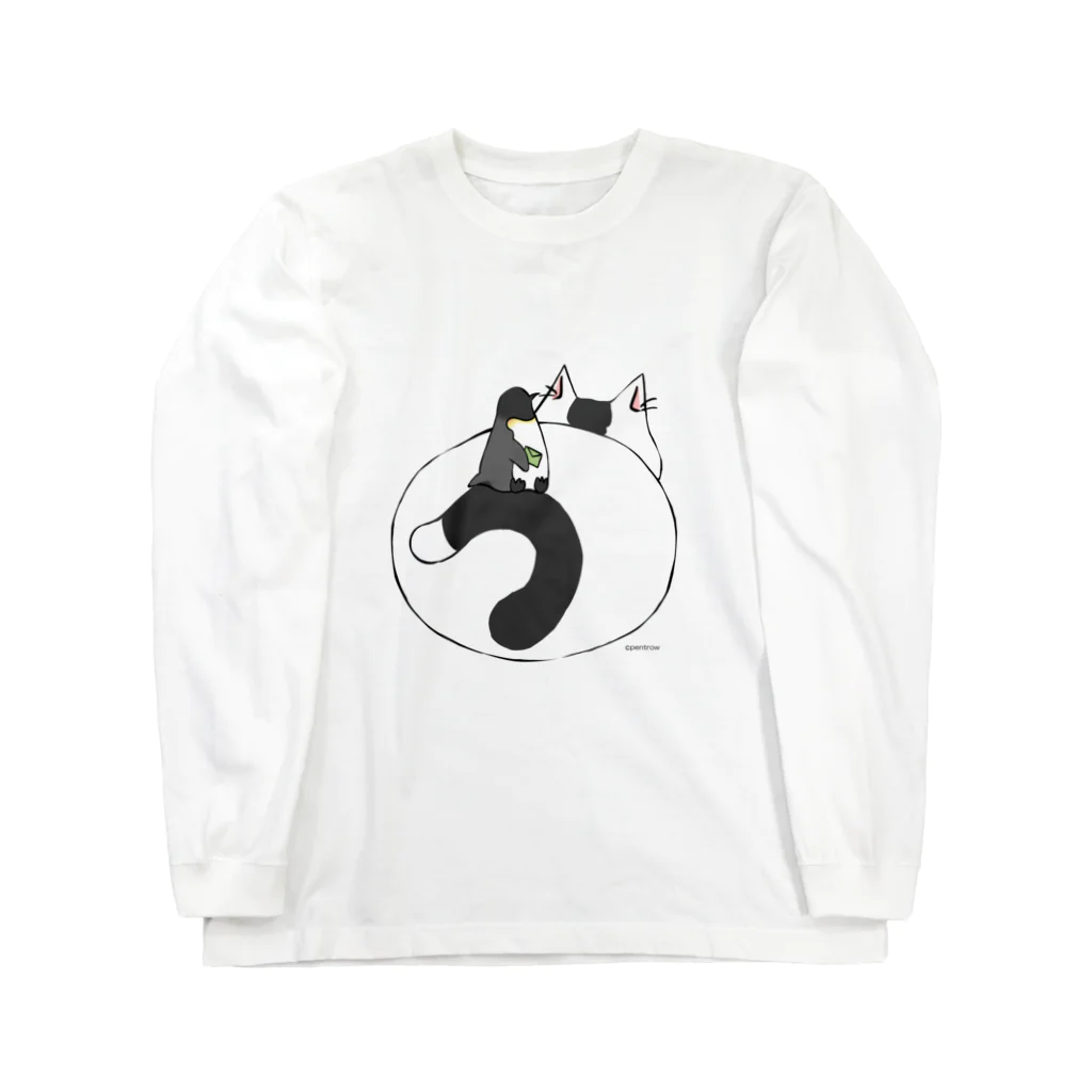 となり町のペントロー。のおおきいねことペントロー Long Sleeve T-Shirt