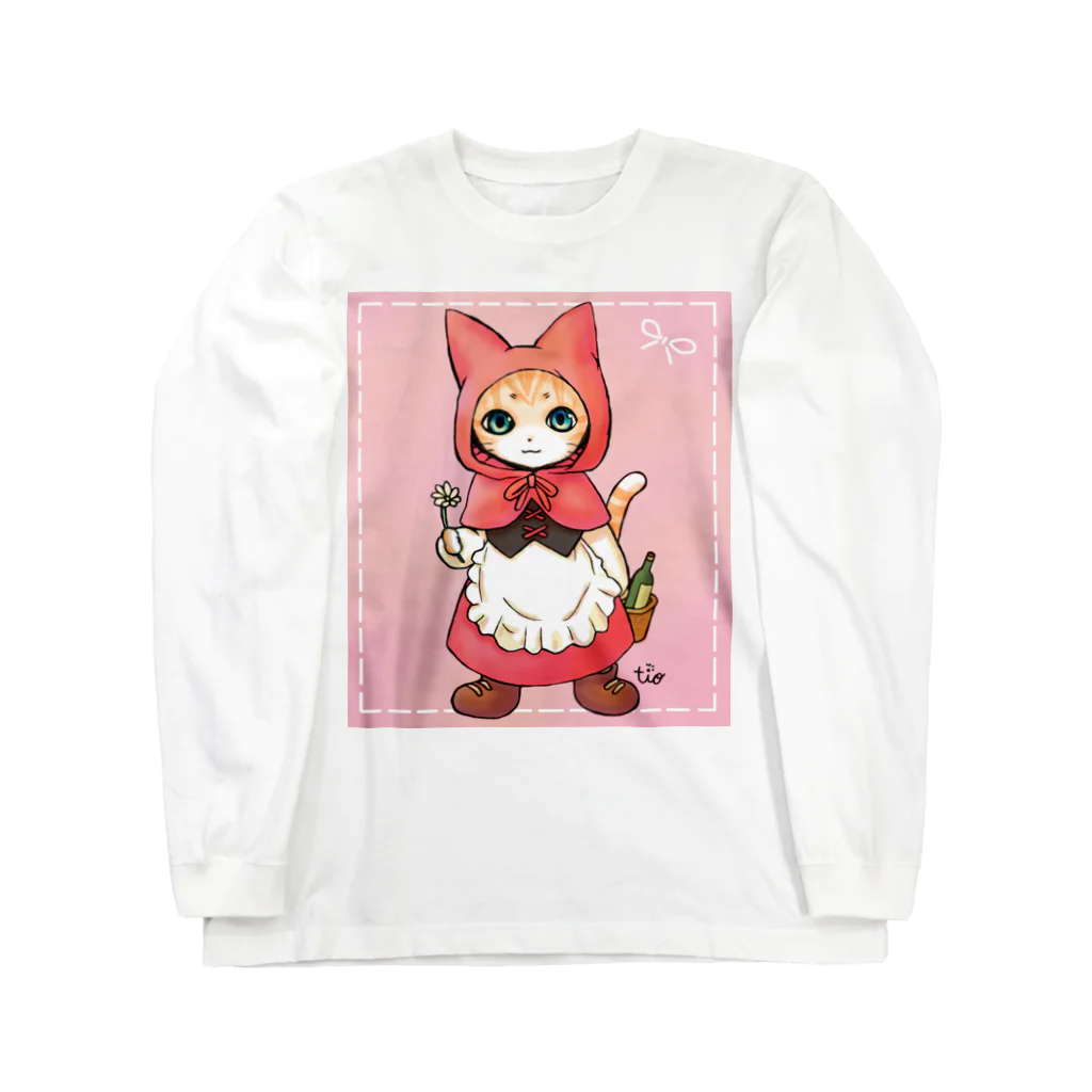 Tio Heartilの赤ずきん猫ちゃん ロングスリーブTシャツ