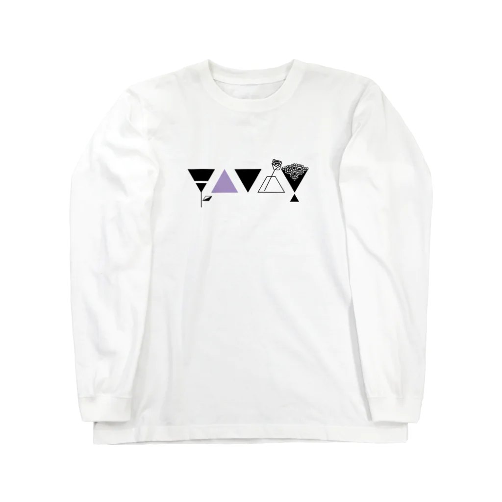 冬野ミネ👾のMEERR△FlowerBase ロングスリーブTシャツ