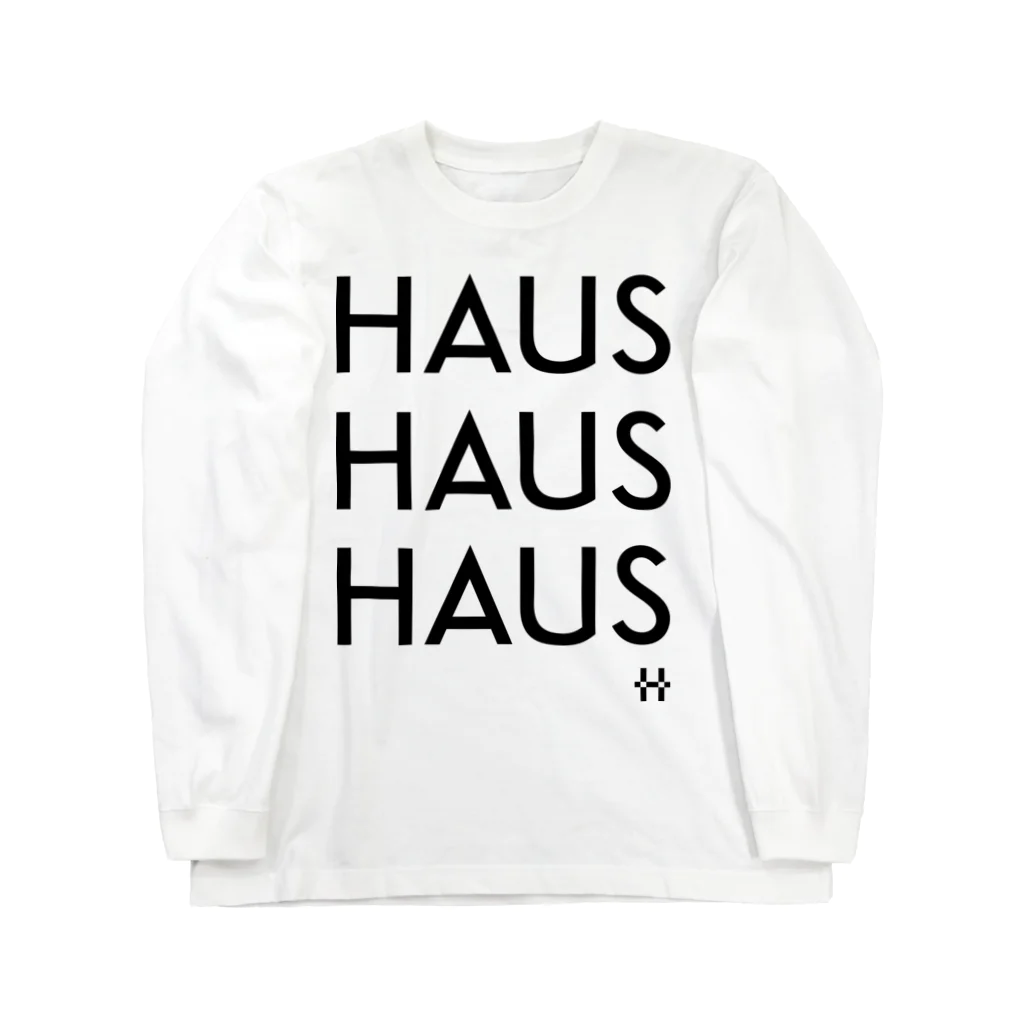 Haus It Feelin' ShopのHAUSHAUSHAUS ロンT プリントカラーブラック  Long Sleeve T-Shirt