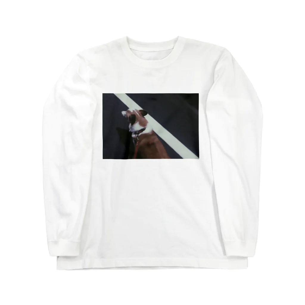 tokyo_corgiの白線コーギー Long Sleeve T-Shirt