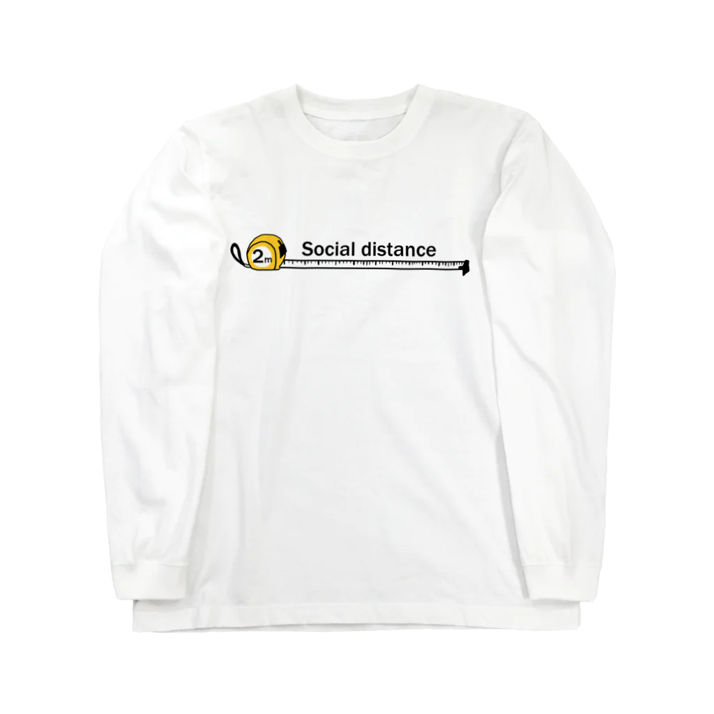 danyoのSocial distance１ ロングスリーブTシャツ