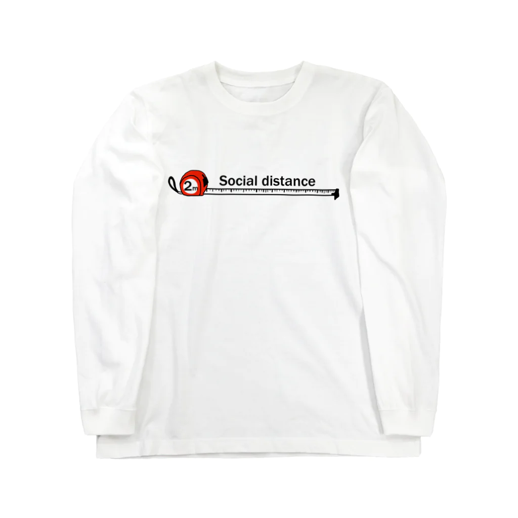 danyoのSocial distance２ ロングスリーブTシャツ