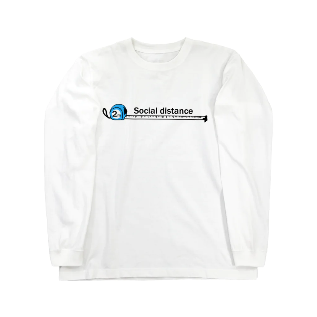 danyoのSocial distance３ ロングスリーブTシャツ