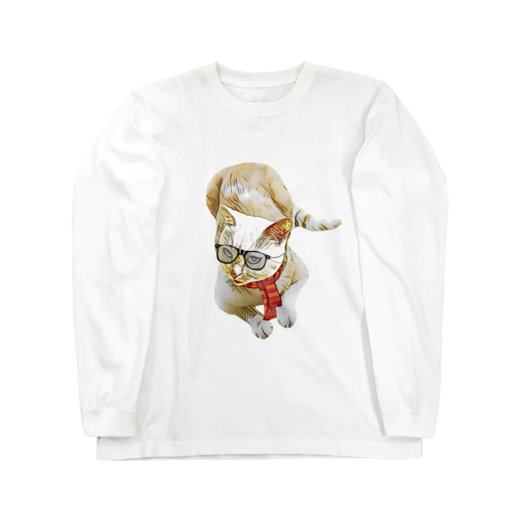 Rock catのメガネCAT ロングスリーブTシャツ