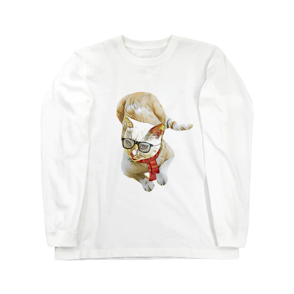 Rock catのメガネCAT Long Sleeve T-Shirt