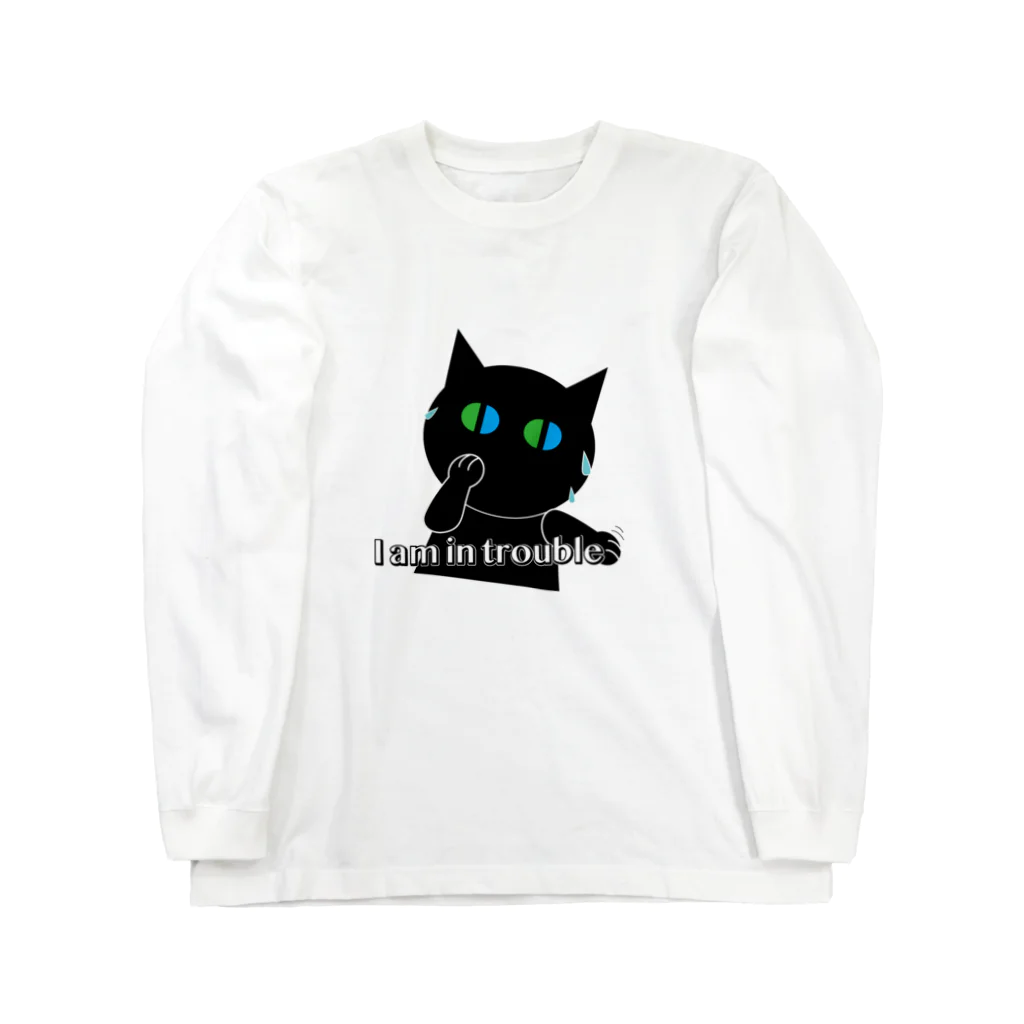 POPUP_KOBE_MARIKOの困った〜焦るねこ ロングスリーブTシャツ