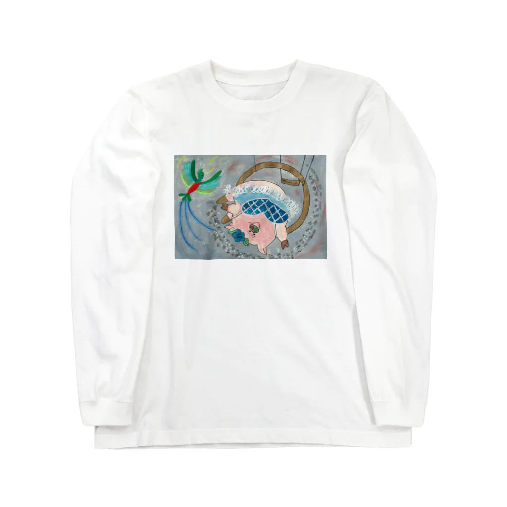 花と雲のサーカスドロシー空中ブランコ Long Sleeve T-Shirt