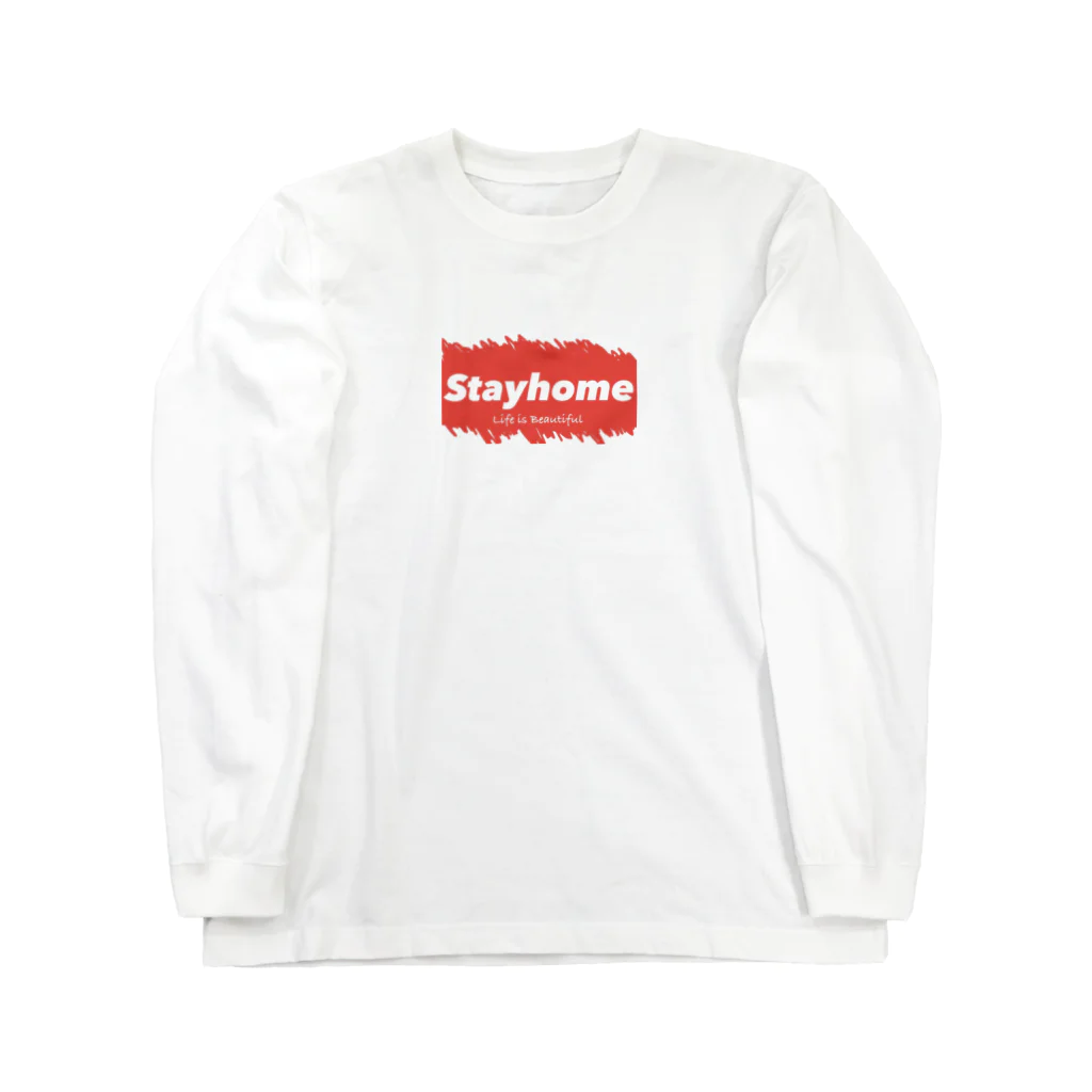 StayhomeのStayhome -Life is Beautiful- Tシャツ　 ロングスリーブTシャツ