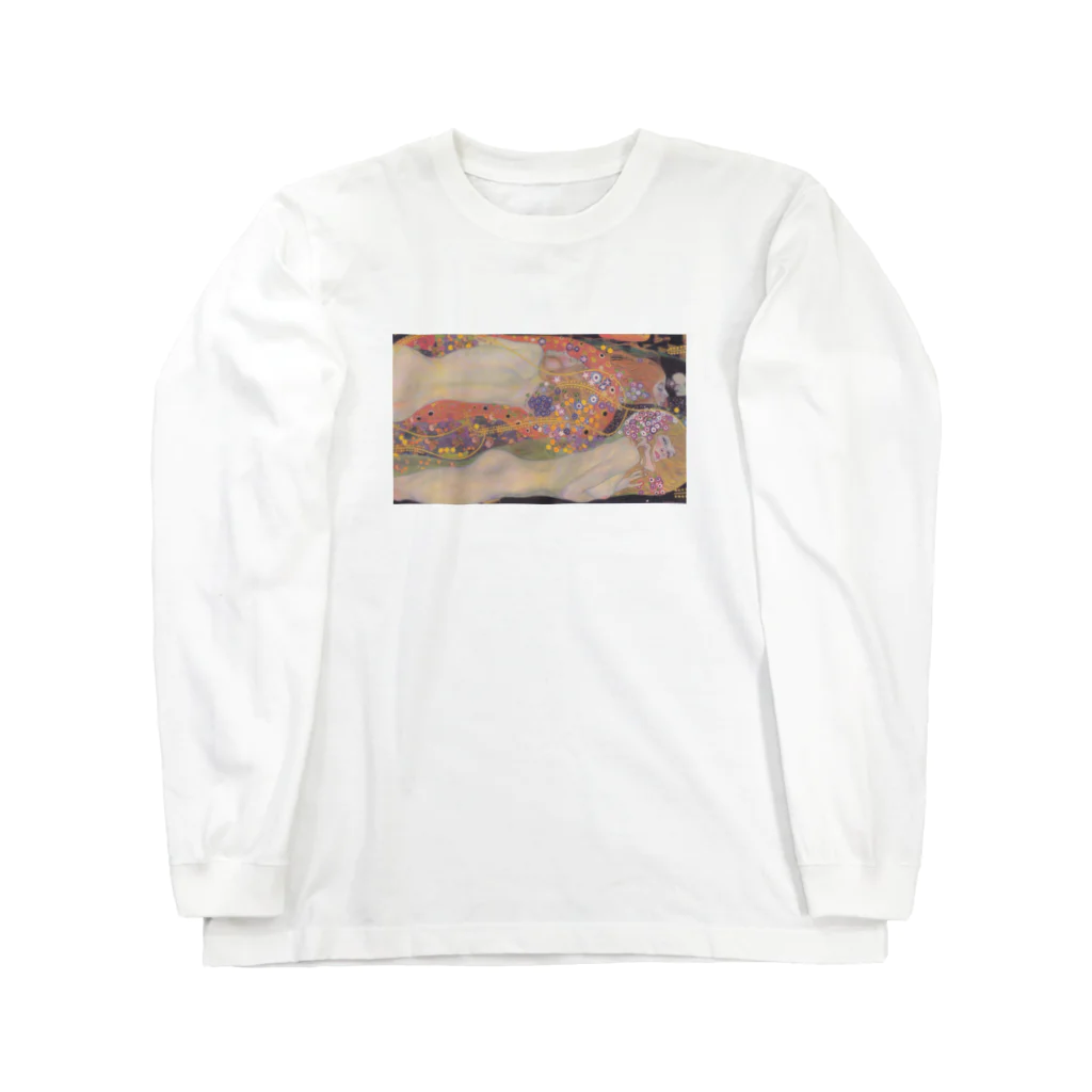 Art Baseのグスタフ・クリムト / 水蛇 II / 1907 / Gustav Klimt / Water snake II ロングスリーブTシャツ