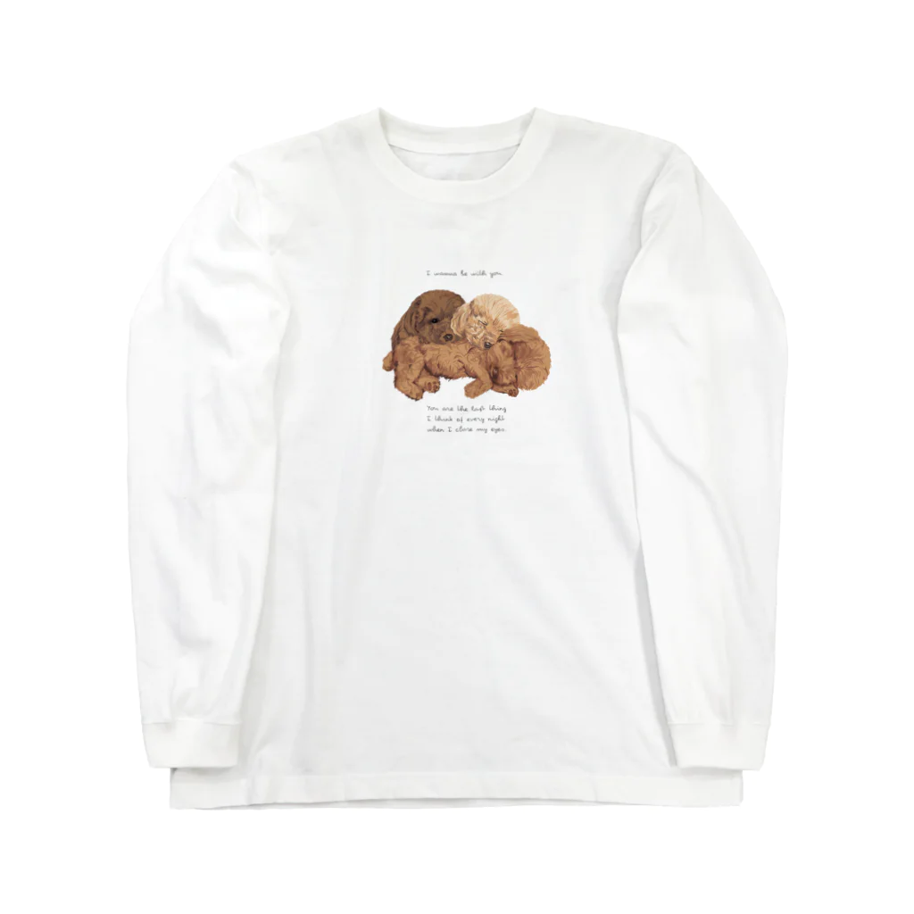 chourire toujoursの🐩puppy toypoodle ロングスリーブTシャツ