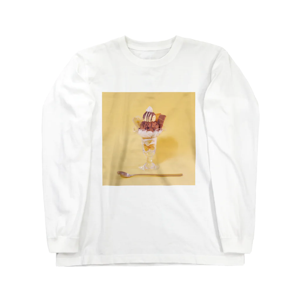 yumipsonsのチョコバナナパフェなアイテム ロングスリーブTシャツ