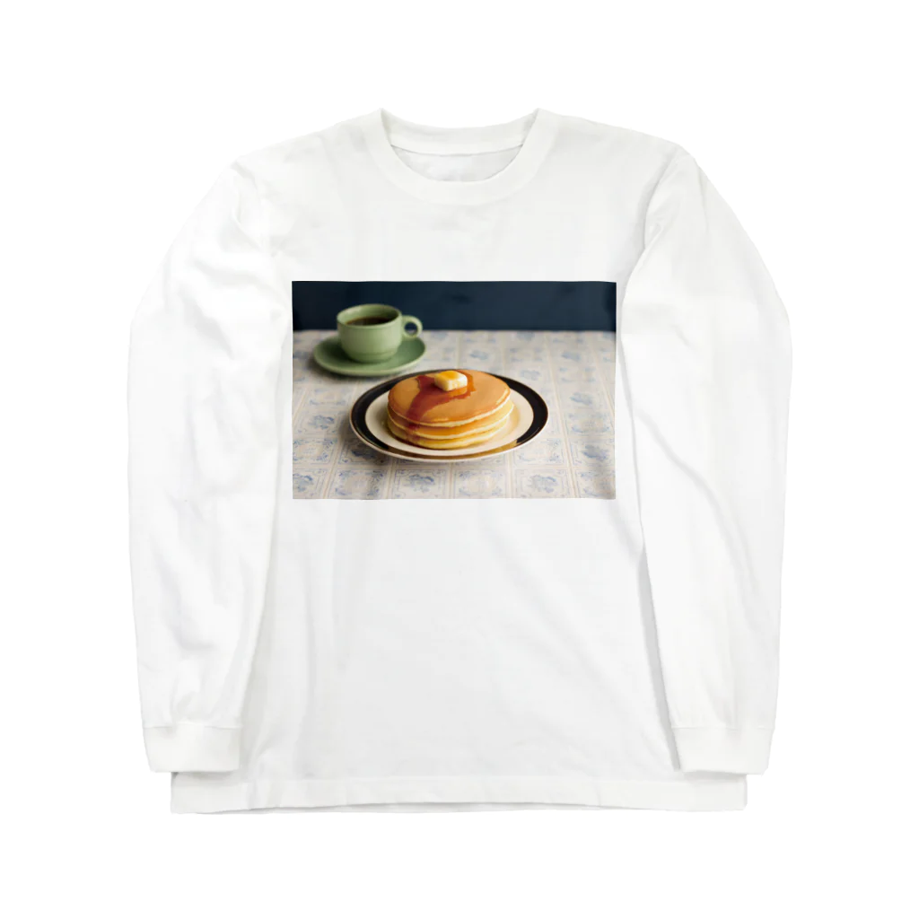 アルデンテウドンのホットなホットケーキ ロングスリーブTシャツ