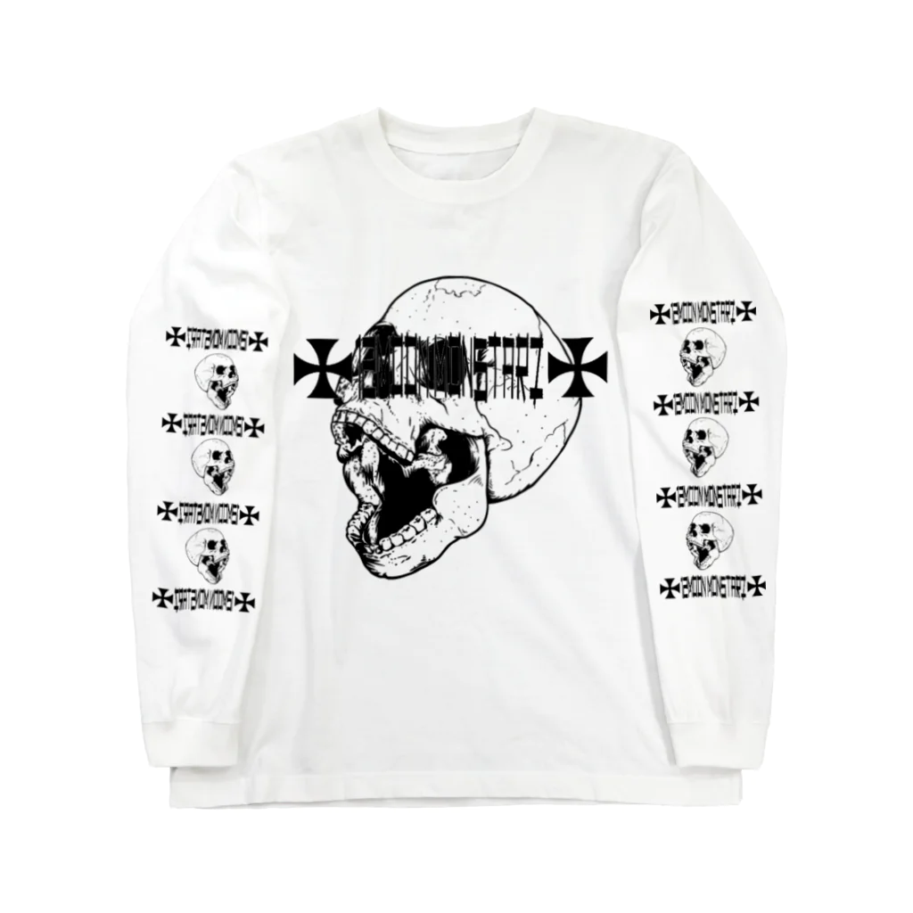 【12moonMonstarＺ】トゥエルブムーンモンスターズのスカルマン Long Sleeve T-Shirt