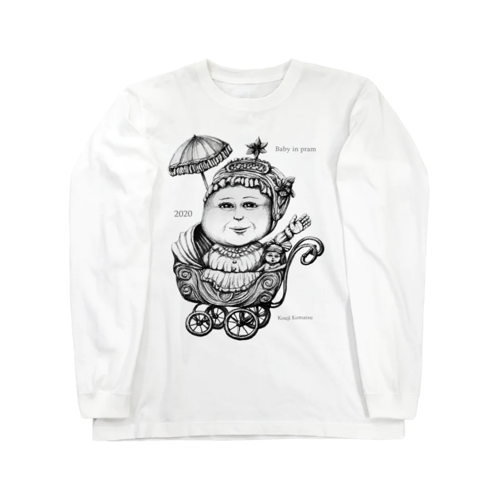kouji-komatsuの乳母車の赤ちゃん ロングスリーブTシャツ