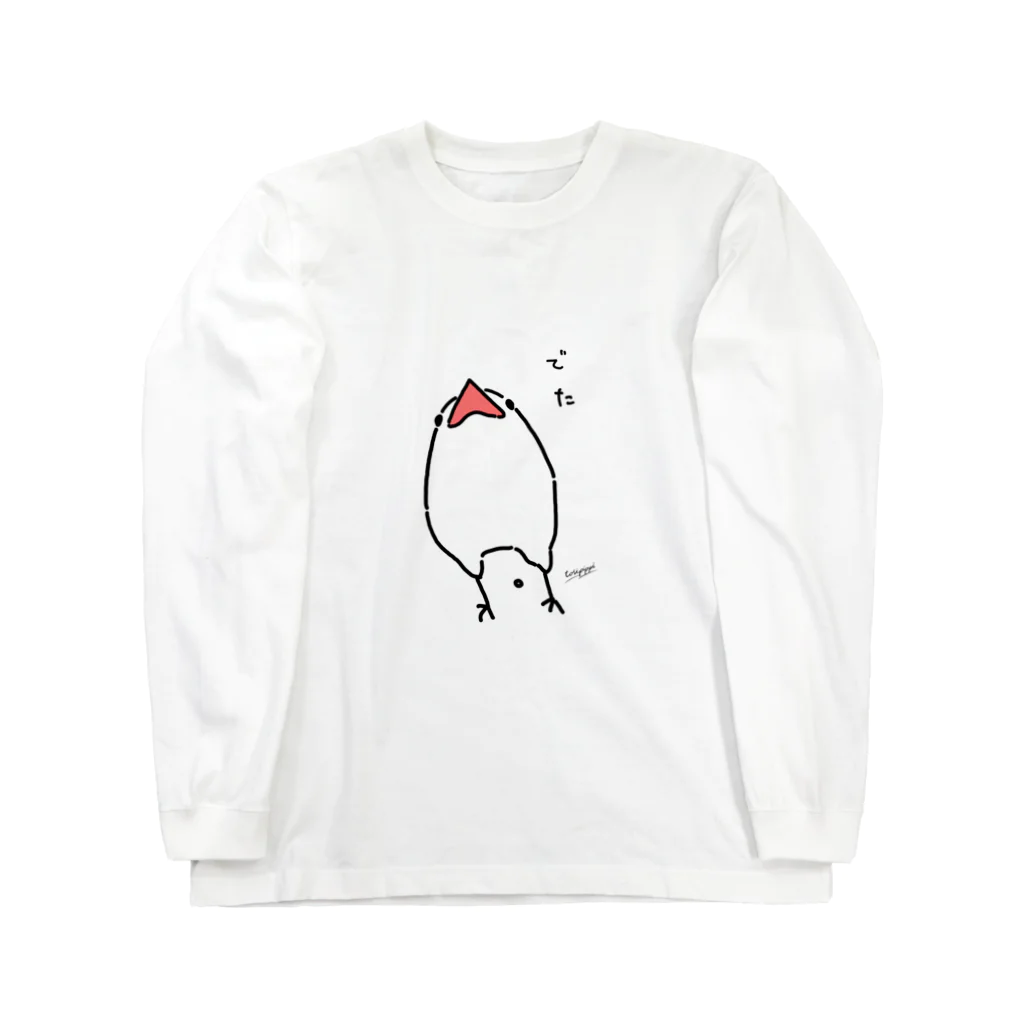 toripippi00の粗相した文鳥 ロングスリーブTシャツ