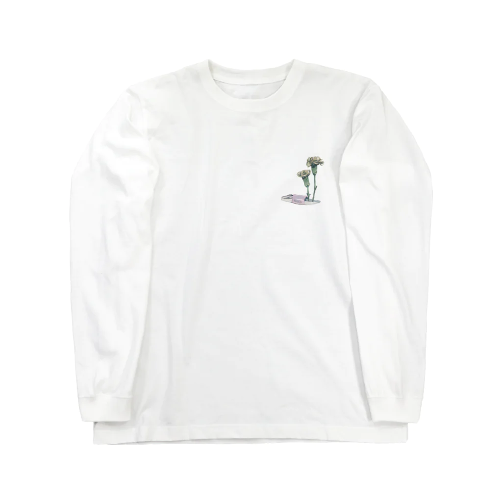 烏帽子 眇眼のポッケのタバコとおはな Long Sleeve T-Shirt