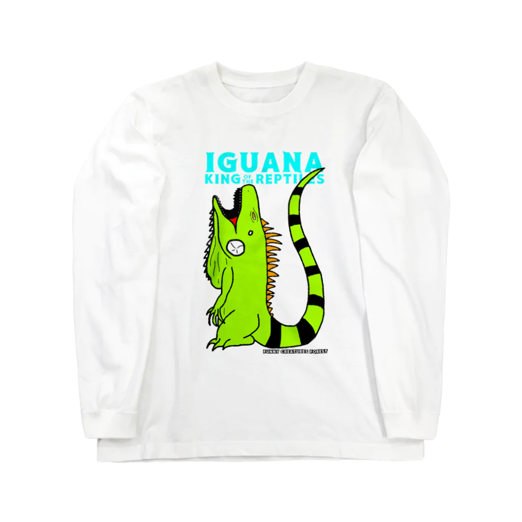 爬虫類カフェ ふぁにくり 嵐山店のIGUANA KOR green Long Sleeve T-Shirt