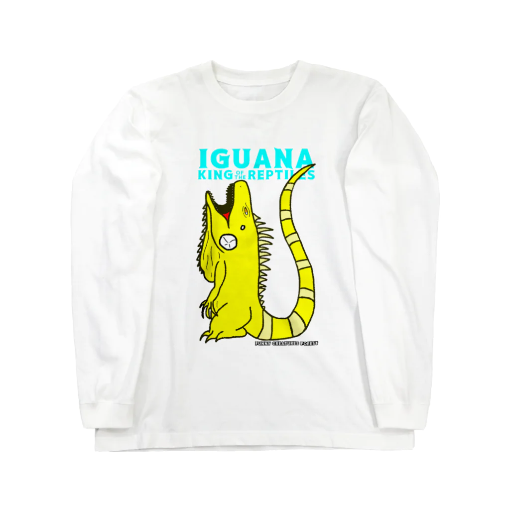 爬虫類カフェ ふぁにくり 嵐山店のIGUANA KOM albino Long Sleeve T-Shirt