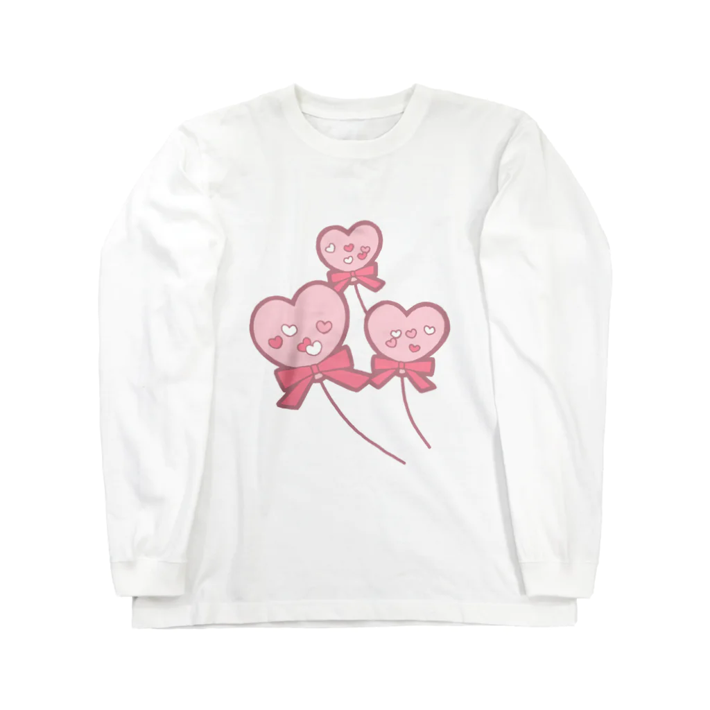 かわいいもののおみせ　いそぎんちゃくのハートの風船 Long Sleeve T-Shirt