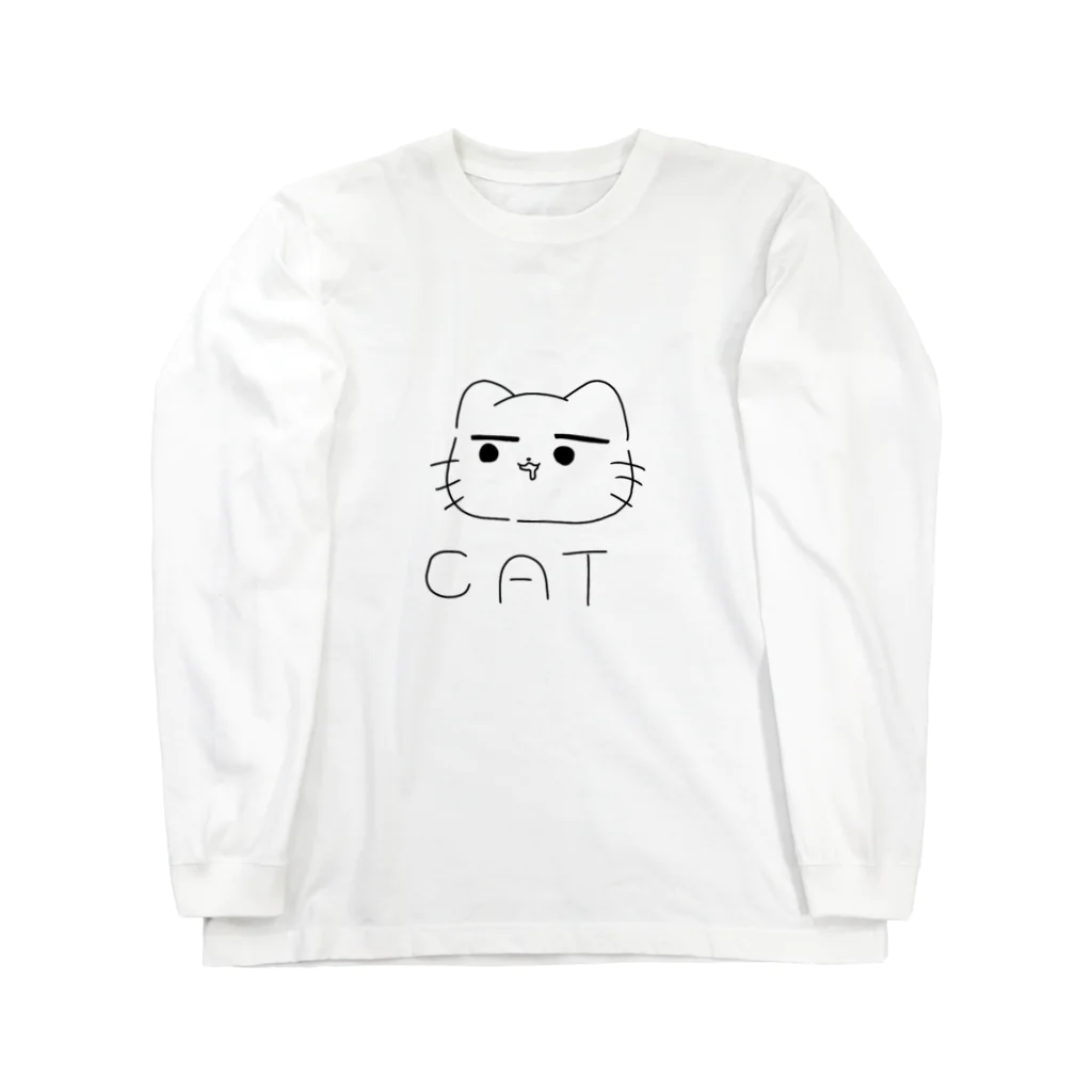 田中たそ子。のまゆ猫。きっず ロングスリーブTシャツ