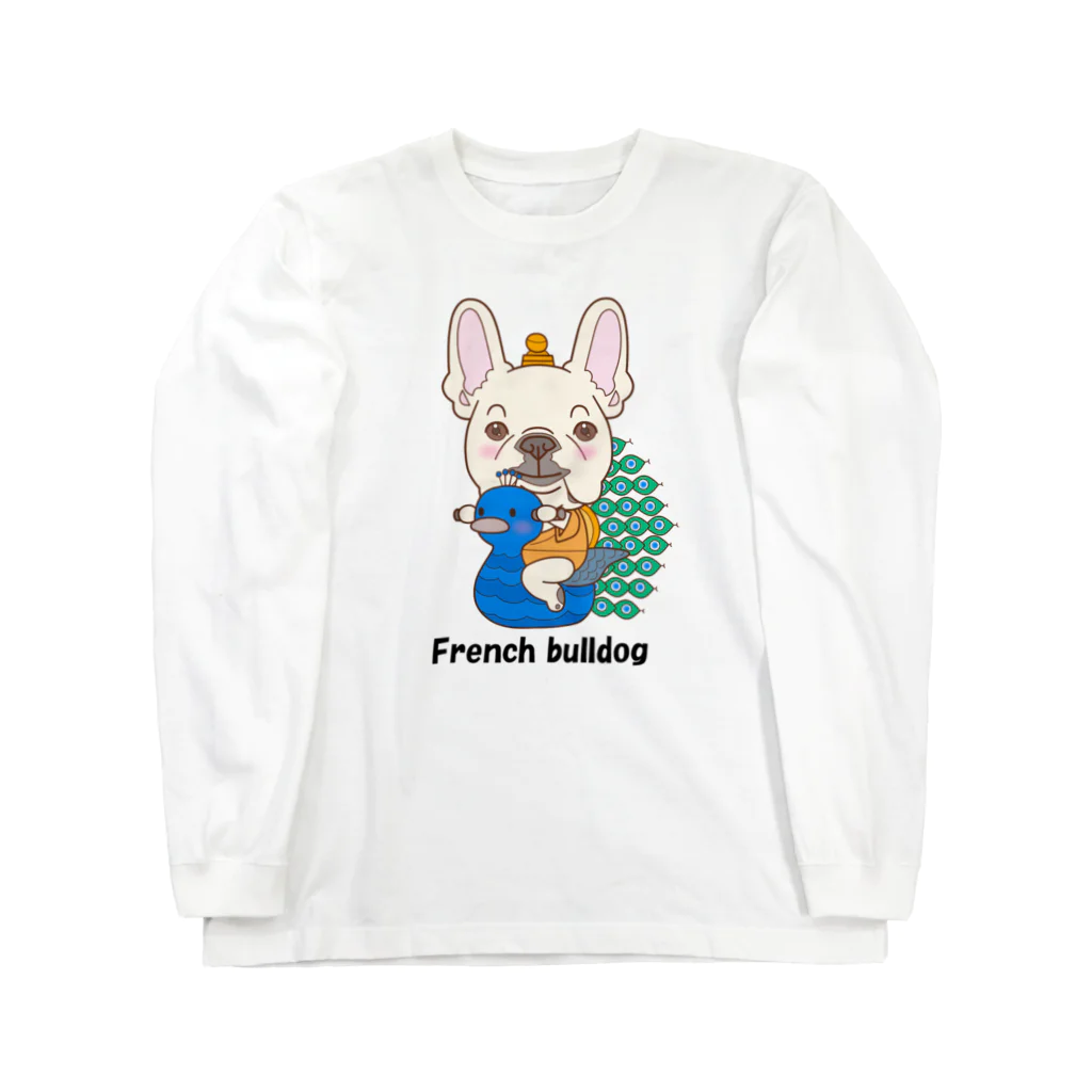 cheluseeの孔雀　明王　フレンチブルドッグ Long Sleeve T-Shirt