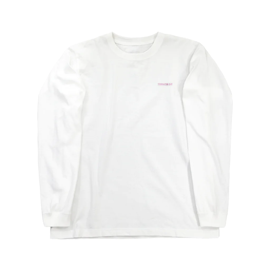 TOMATO DiPのBRUSH LOGO Pink Long Sleeve T-Shirt