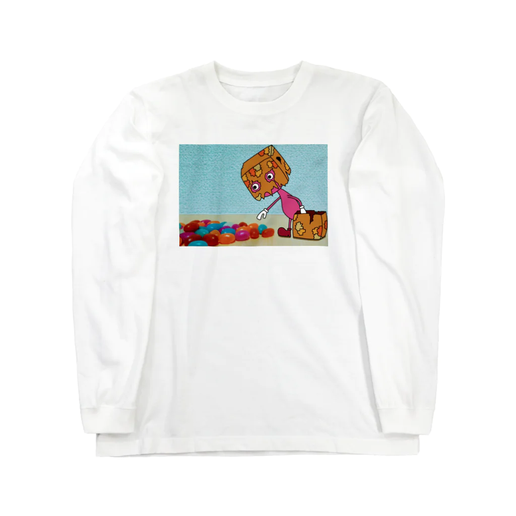 OKASHI NA IKIMONOの紙袋くんとグミ Long Sleeve T-Shirt