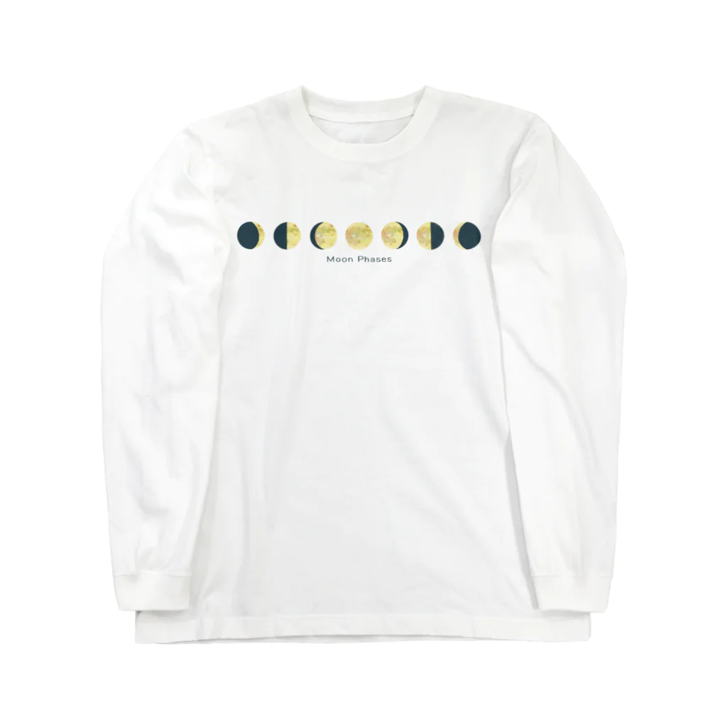 ShikakuSankakuの月の満ち欠け Long Sleeve T-Shirt