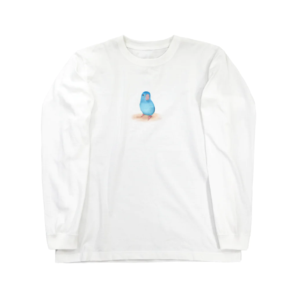 まめるりはことりのブルーマメルリハ【まめるりはことり】 Long Sleeve T-Shirt