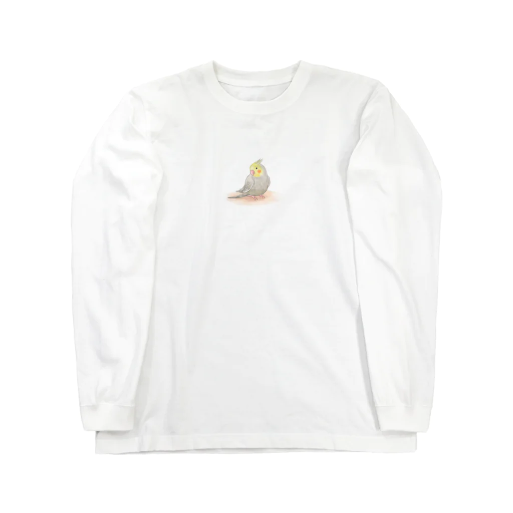 まめるりはことりのオカメインコ　シナモン【まめるりはことり】 Long Sleeve T-Shirt