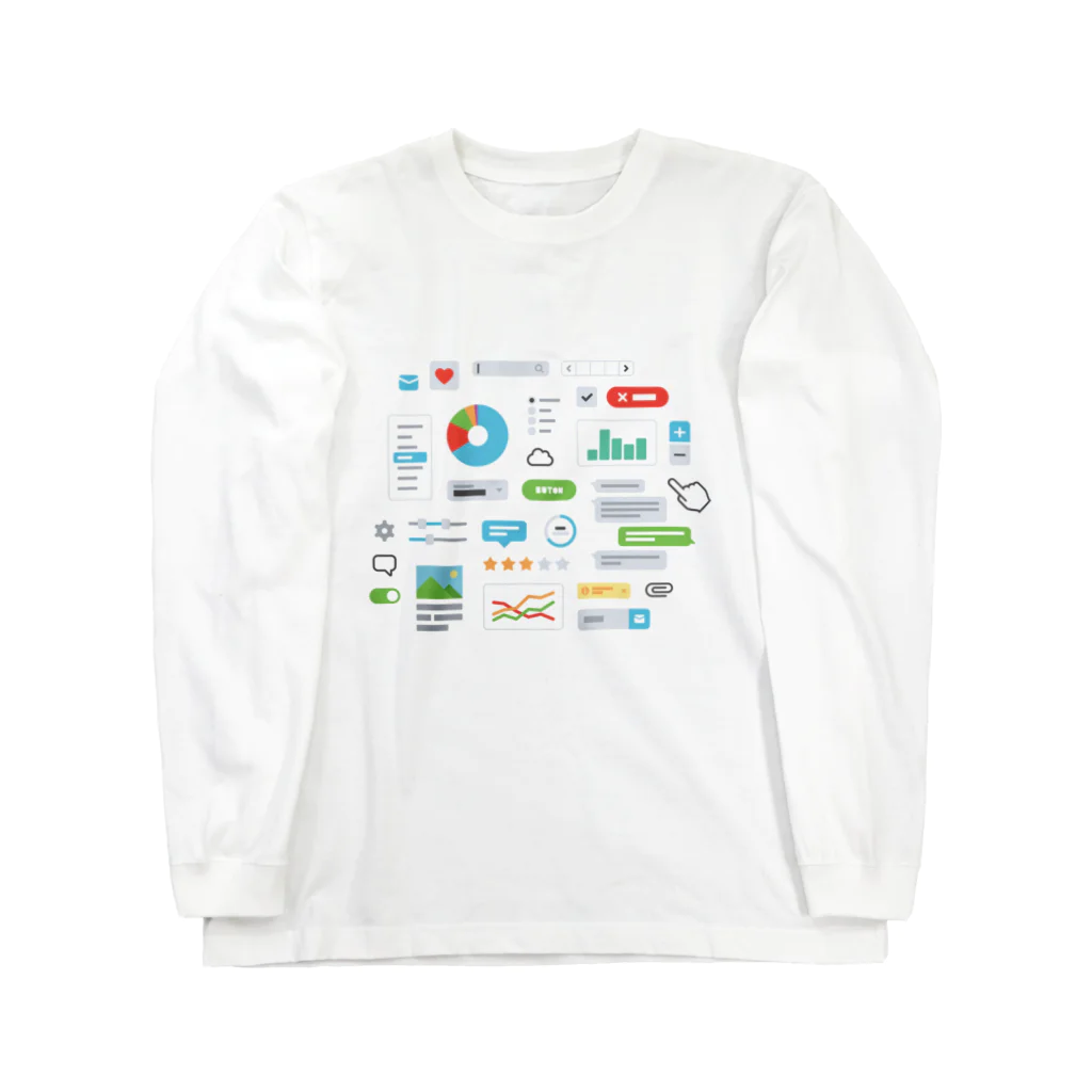 NOBODY754のUI/UX (Light) ロングスリーブTシャツ