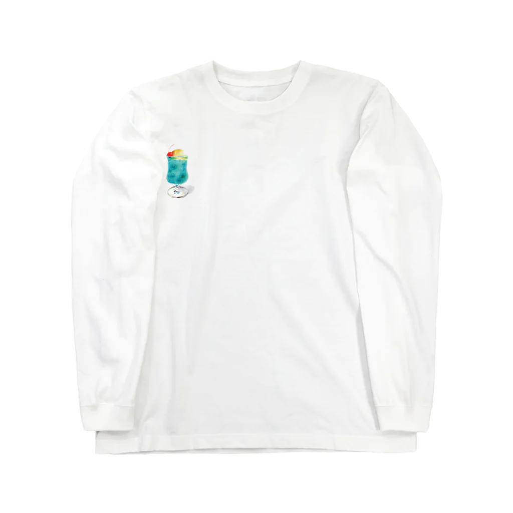 ちゃにやさんのクリームソーダ  (青) Long Sleeve T-Shirt