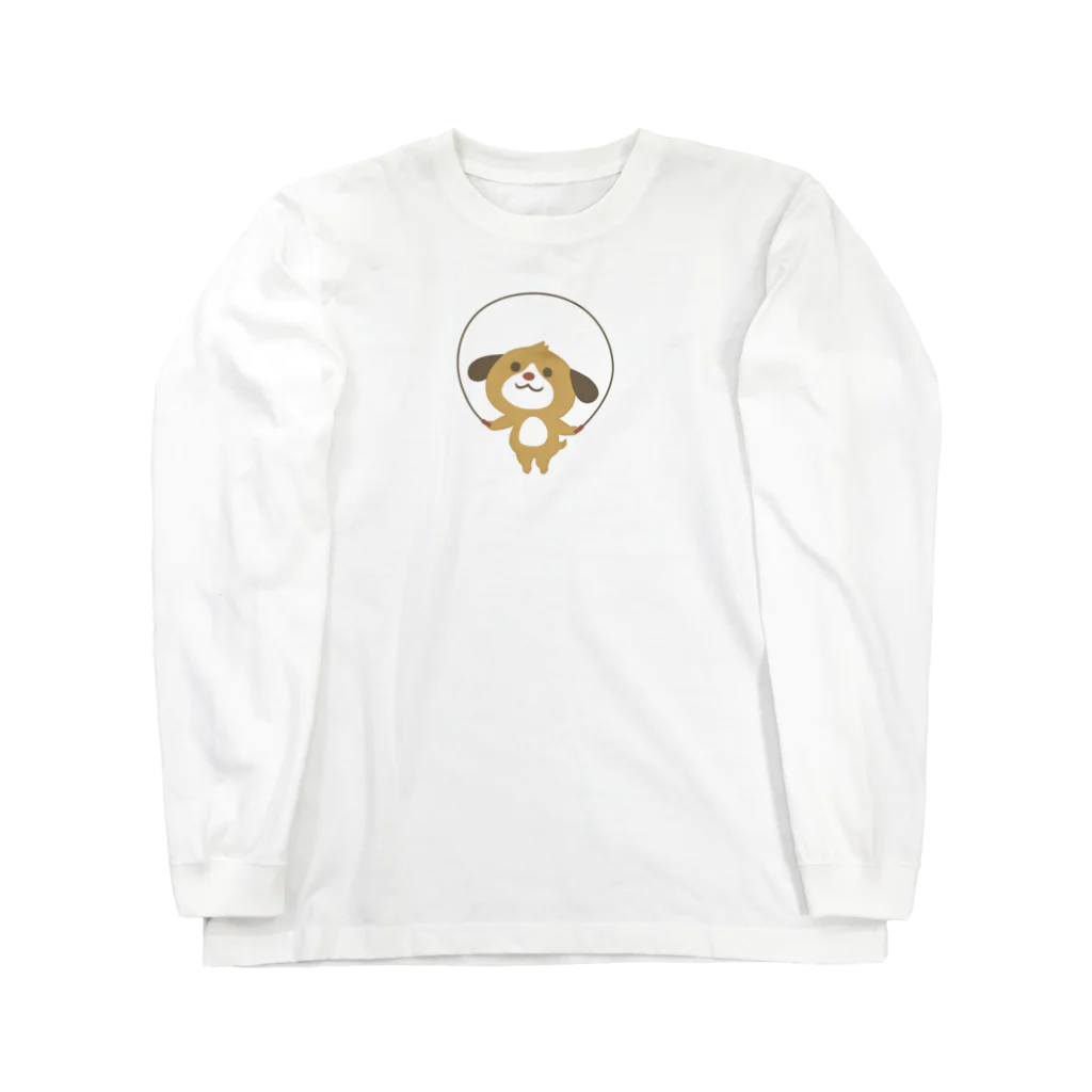 TICTOCのどうぶつショップのほんわか通りのわんこさん（なわとびわんこ） Long Sleeve T-Shirt