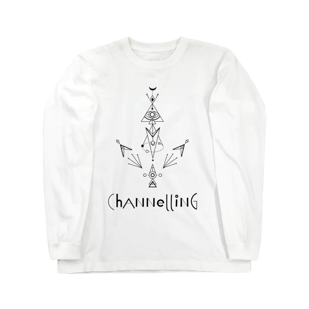 SANKAKU DESIGN STOREの宇宙からの交信。CHANNELING.B 黒 Long Sleeve T-Shirt