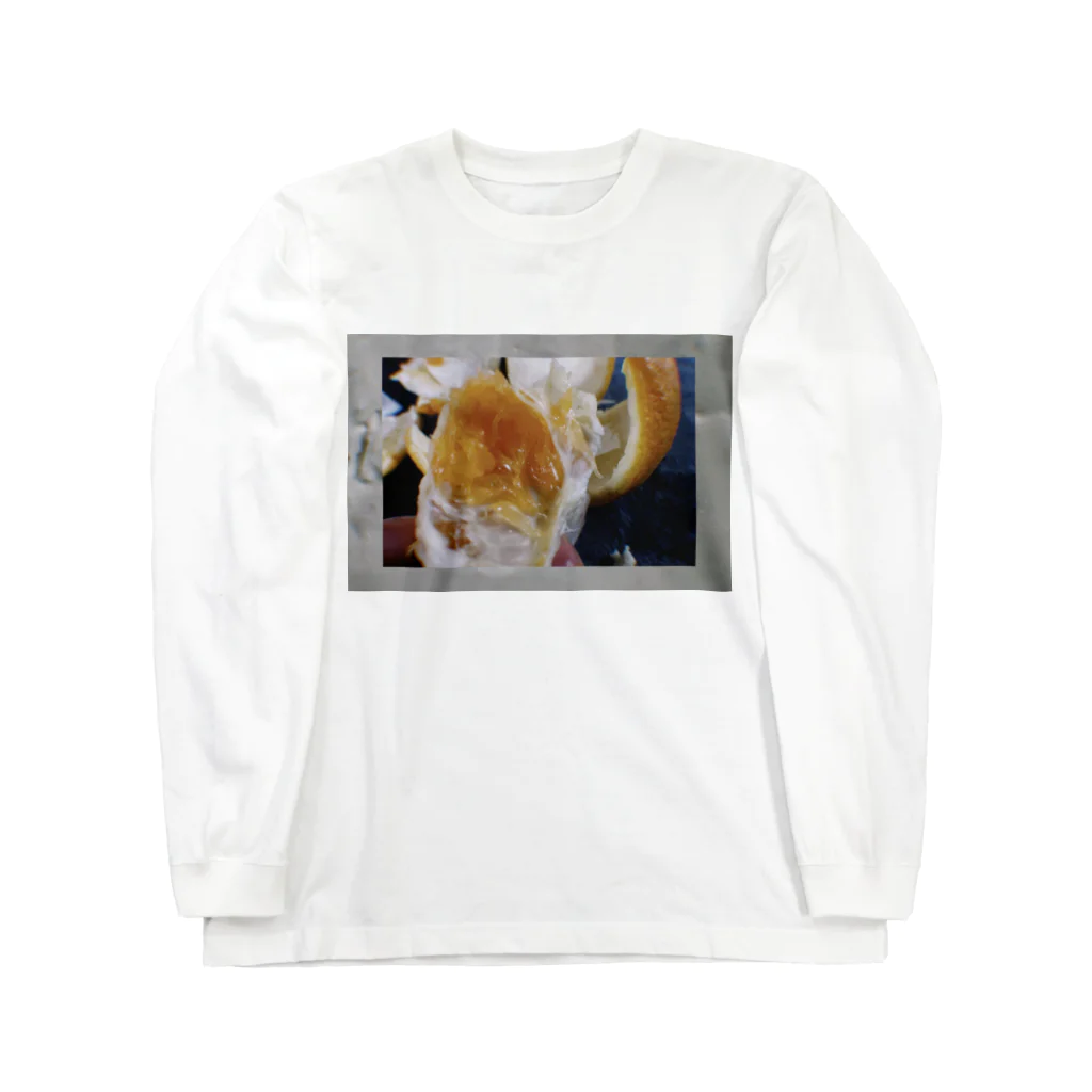 kyo__の夏みかんonクリーム Long Sleeve T-Shirt