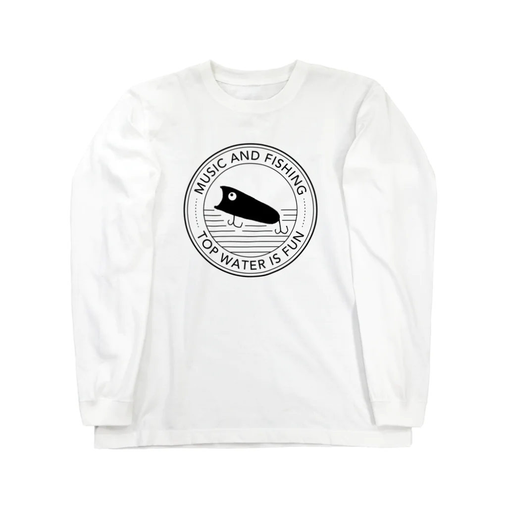 音楽と釣りの釣りTシャツ トップウォーター Long Sleeve T-Shirt