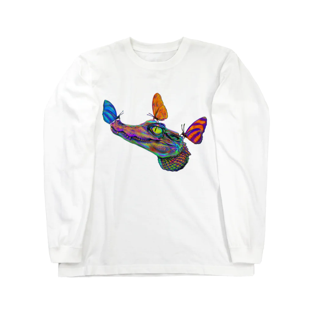 くろいもり3のからふるあにまる『ワニ』 Long Sleeve T-Shirt